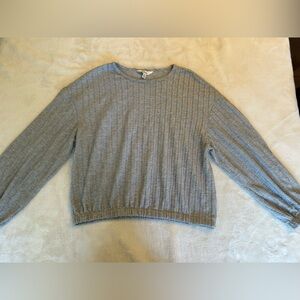 C by One Cable Knit 3/4 Sleeve Crop Sweater